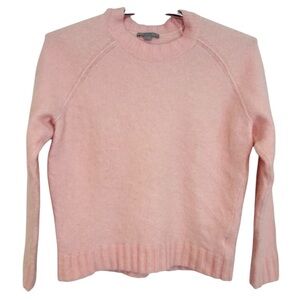 COS Soft Pink Crew Neck Wool Blend Sweater